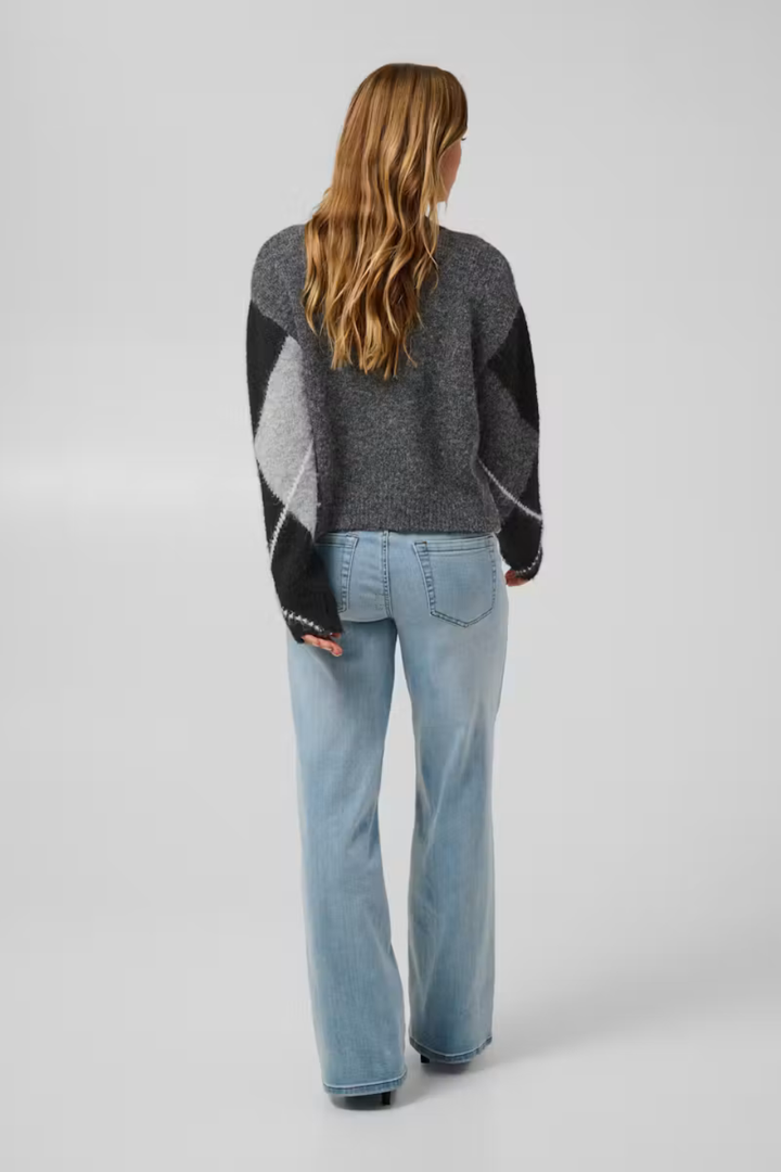 Kaffe Grith Wool Blend Argyle Pullover