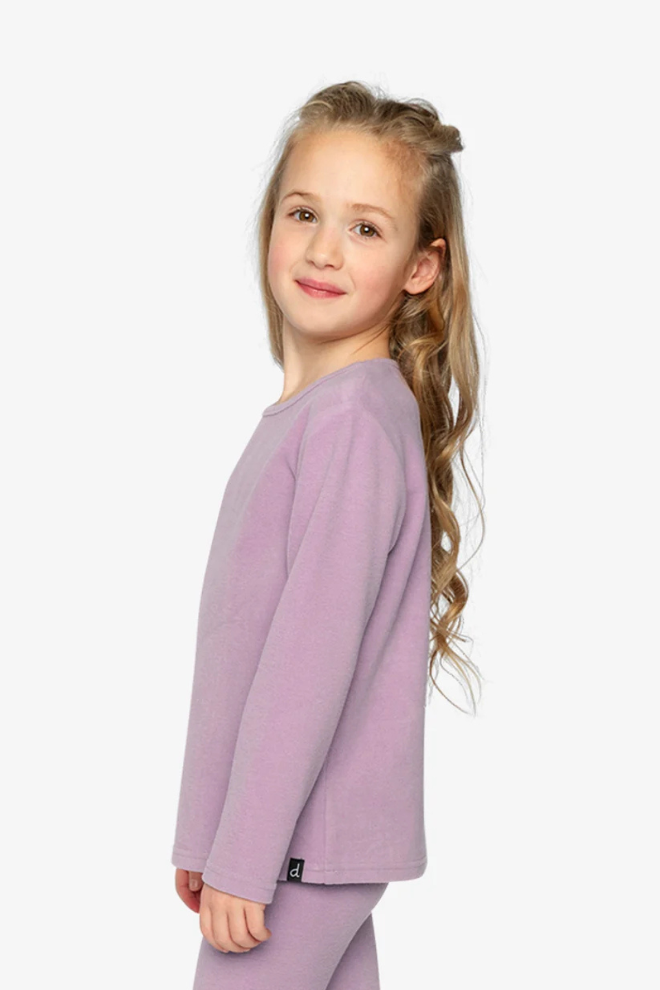 Deux Par Deux Brushed Rib Crew Neck Top