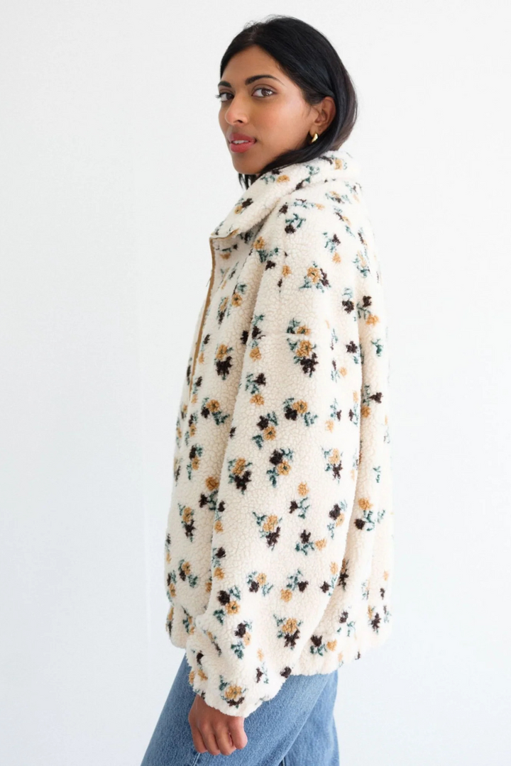 All Over Floral Sherpa Jacket