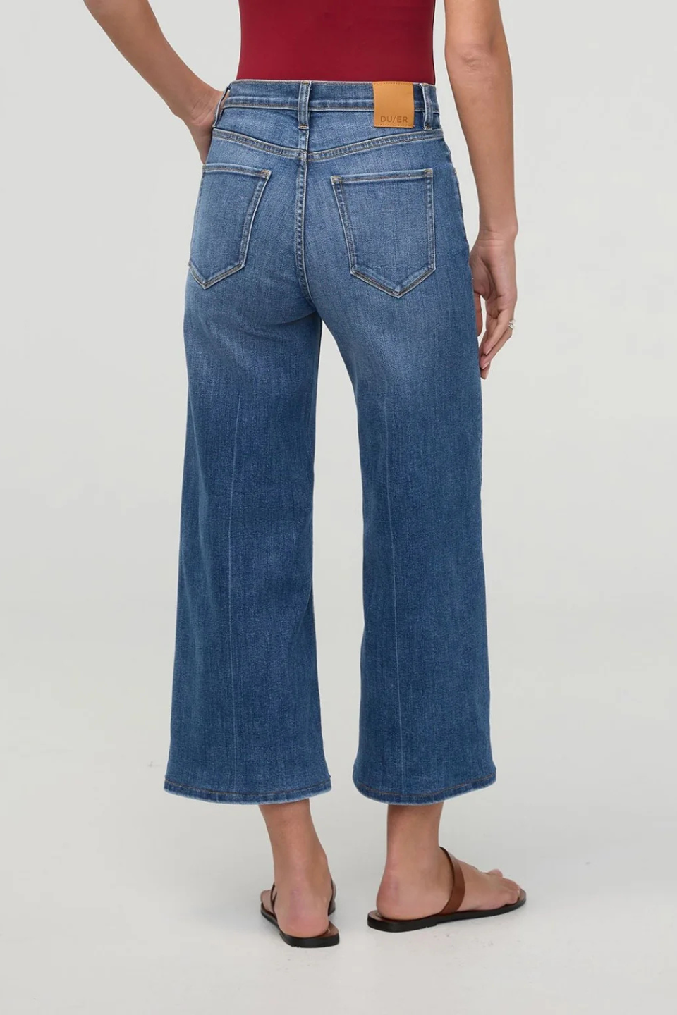 Performance Denim+ High Rise Wide Leg Crop - Hot Peppers Clothing