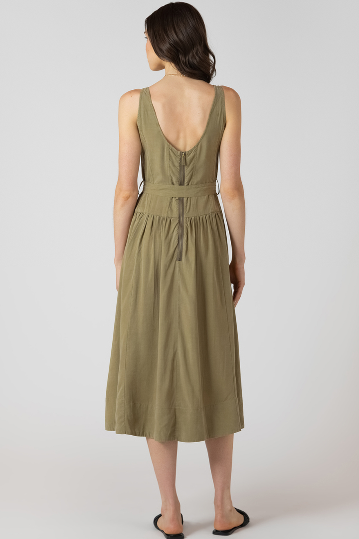 Dex Phoenix Drop Waist Midi Dress - Hot Peppers Clothing