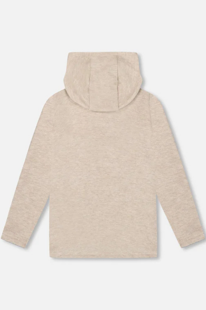 Long-sleeved hoodie in brushed jersey