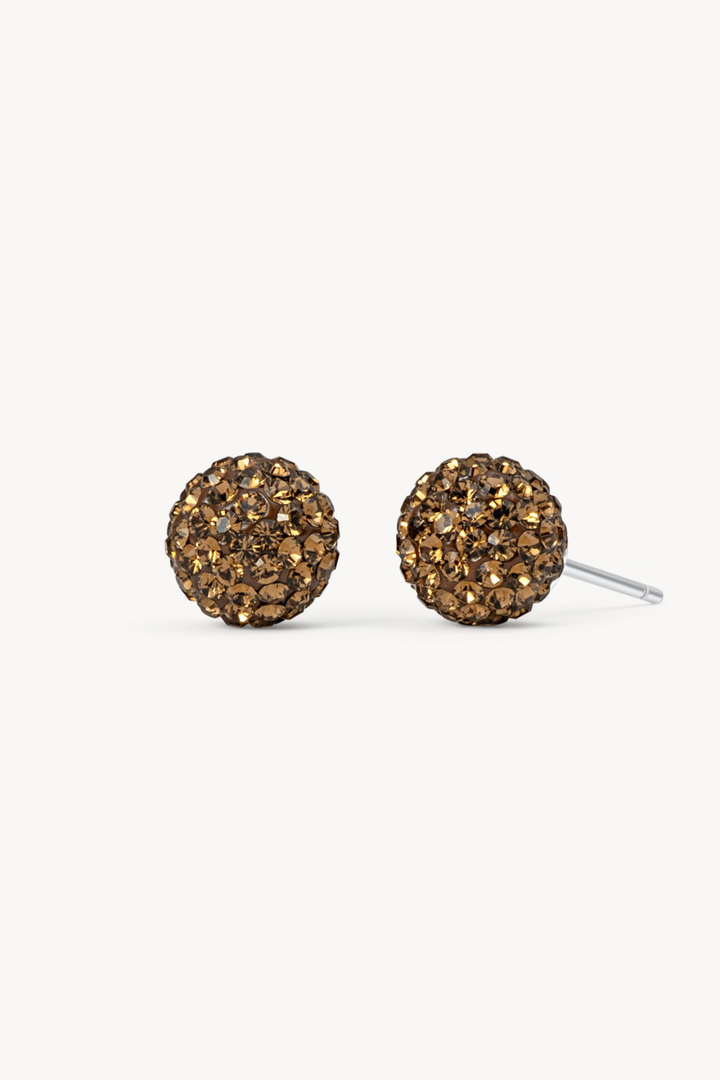 HILLBERG &amp; BERK Espresso Small Sparkle Ball™ Stud Earrings