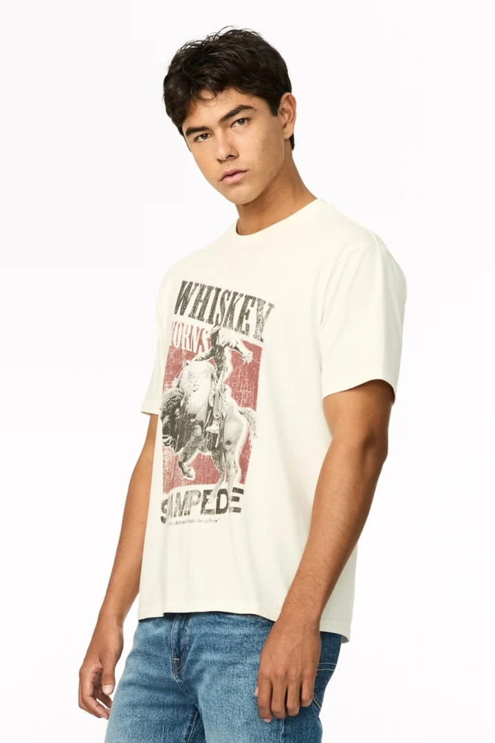 Buffalo Tario Whiskey Cowboy Print Graphic Tee
