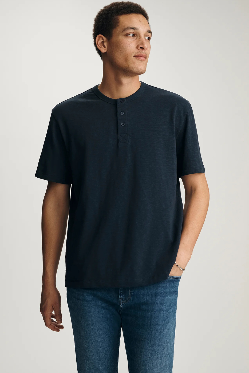 Mavi Slub Henley T-Shirt MAVI