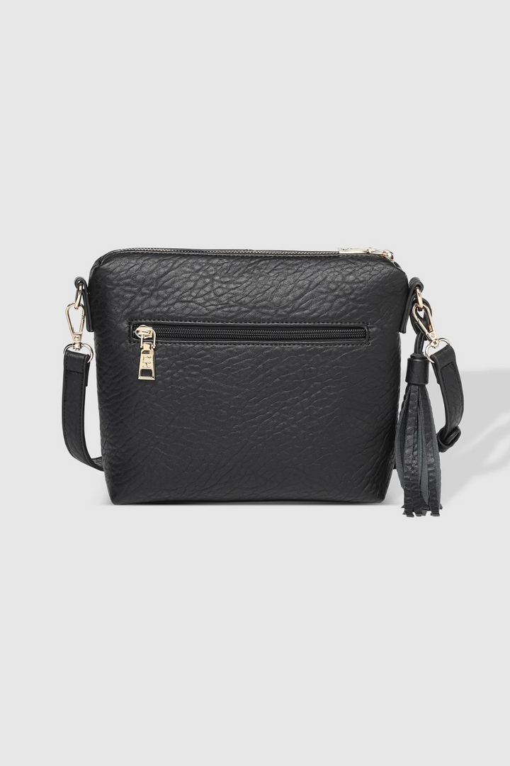 Kasey Textured Crossbody Bag in Black