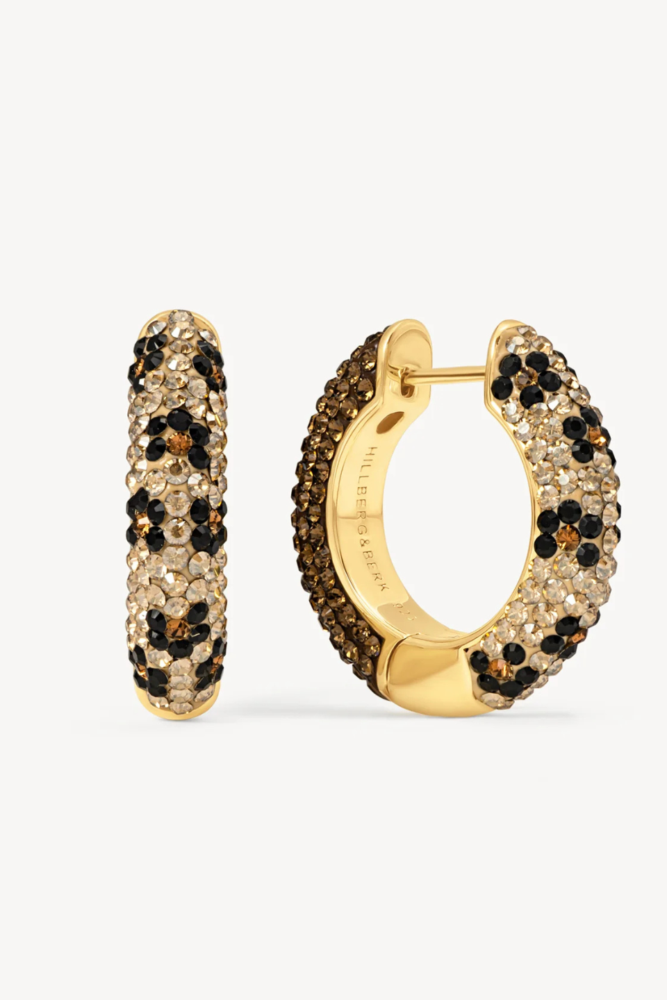 HILLBERG &amp; BERK Medium Reversible Sparkle Hoop Earrings
