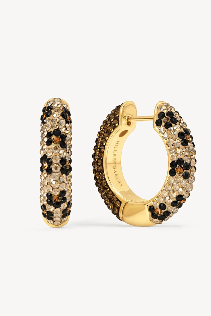 HILLBERG &amp; BERK Medium Reversible Sparkle Hoop Earrings