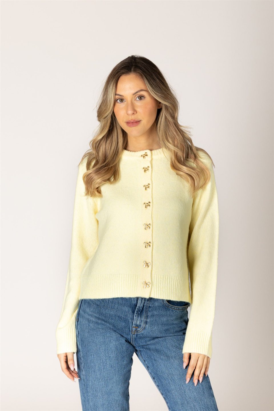 Lyla &amp; Luxe Aisha Bow Cardigan