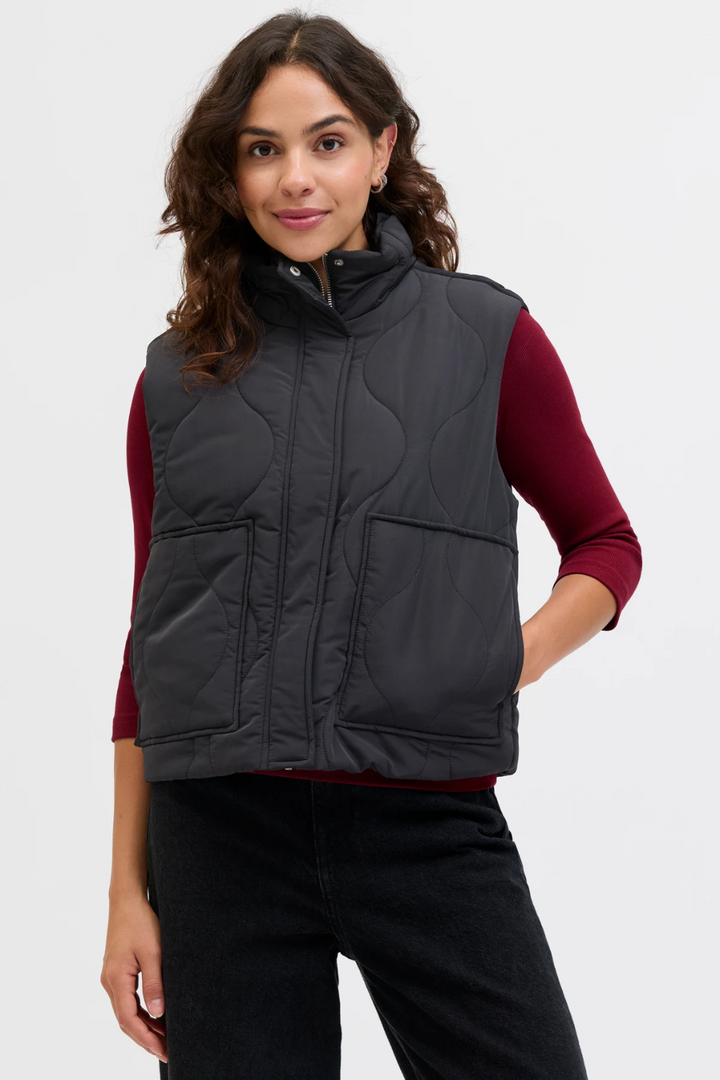 High stand-up collar Vest