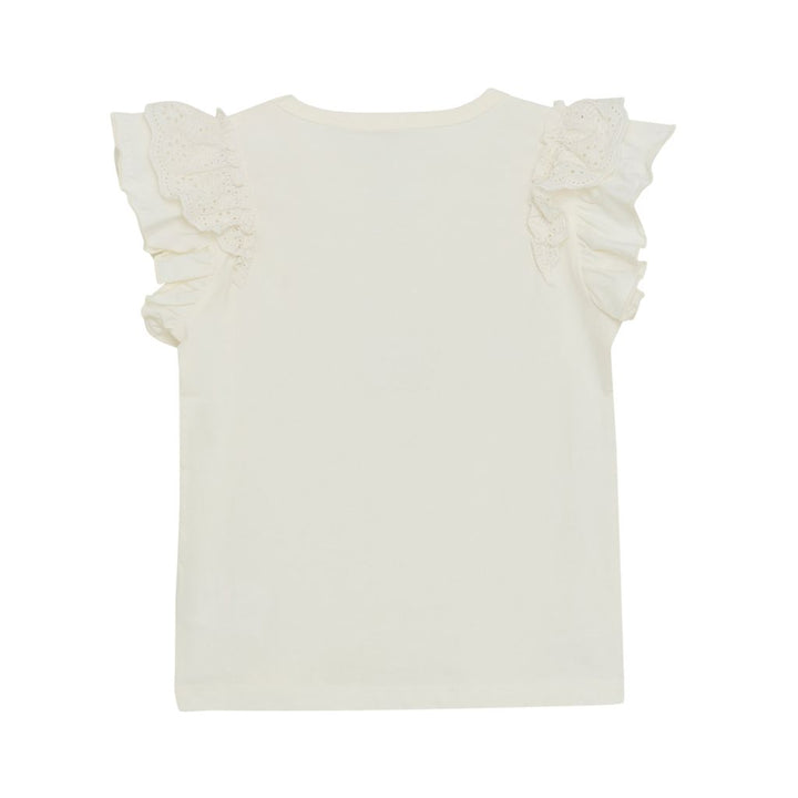 Ruffle Sleeve Organic Cotton T-Shirt