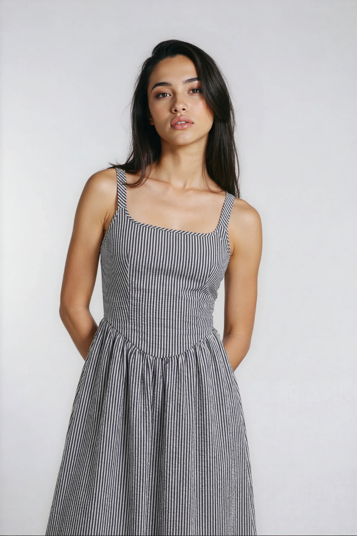 Jules Tie Back Dress - Hot Peppers Clothing