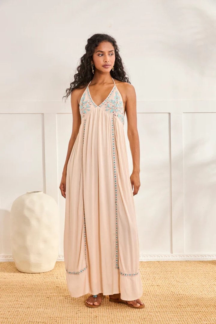 NKNnekane EMBROIDERED HALTER DRESS - Hot Peppers Clothing
