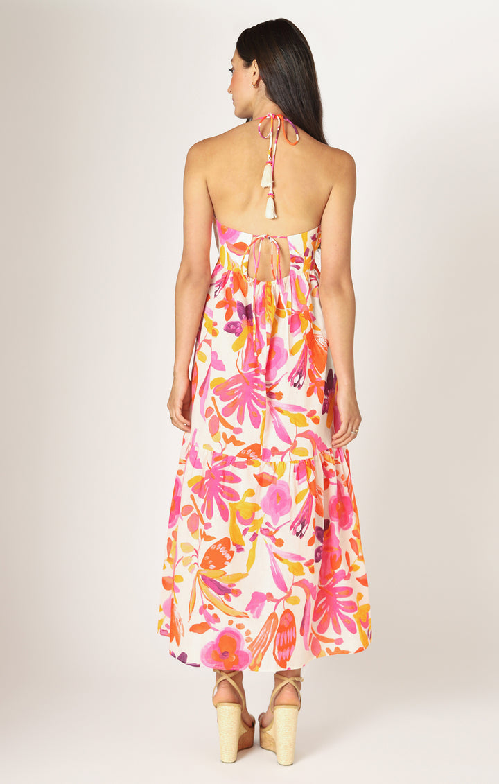 Corset Tiered Maxi Dress