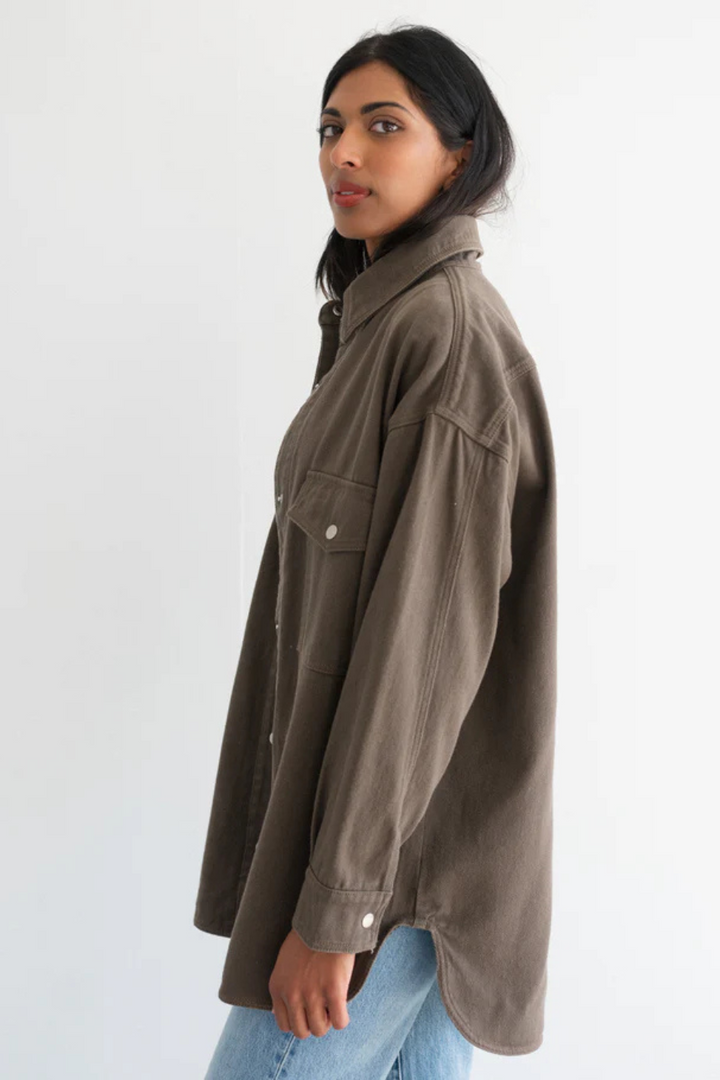 Shania Denim Jacket in Espresso
