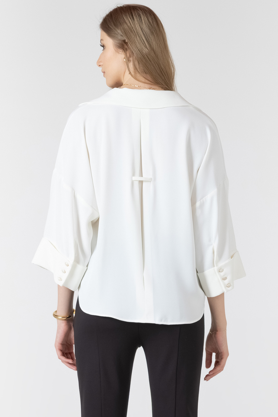 Trina Cuffed Button-Front Blouse