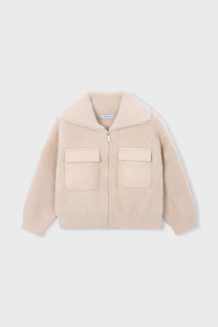 Mayoral Girl Knit Zip-Up Sweatshirt