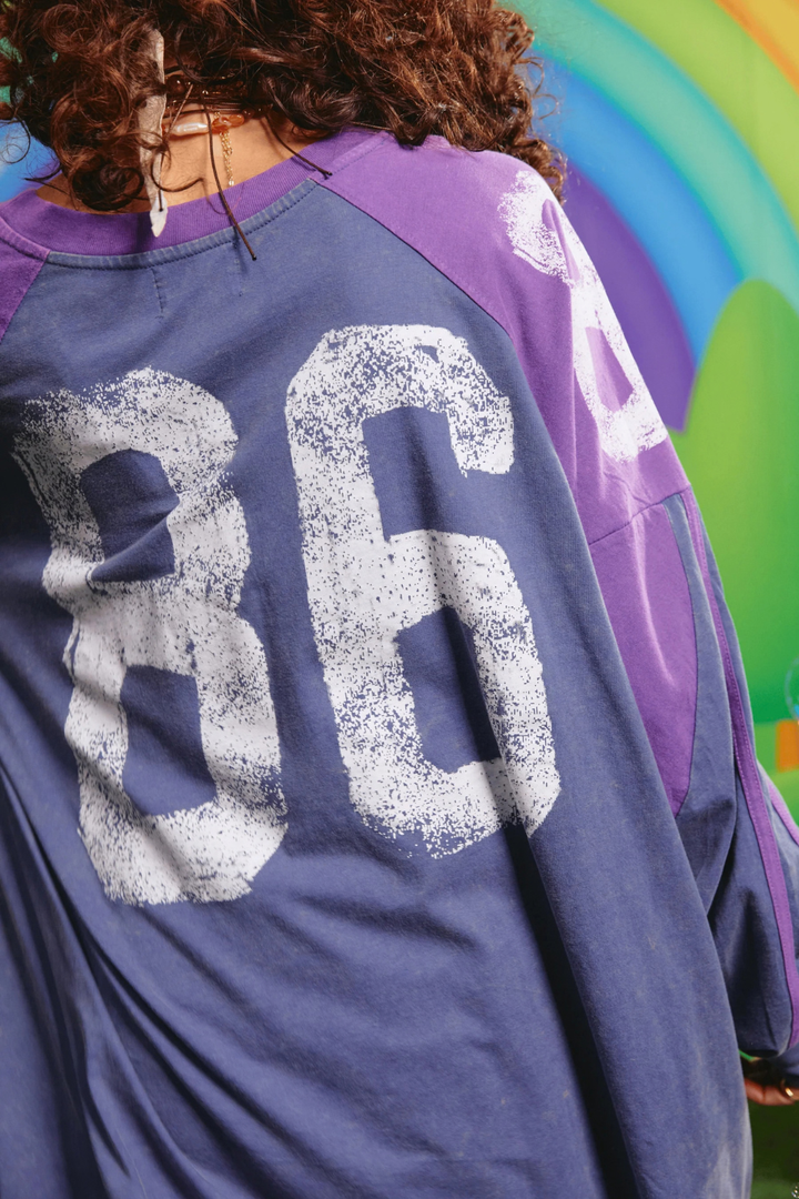 SABBI THE HIGH QUALITY HUMAN LONG SLEEVE TEE - PURPLE