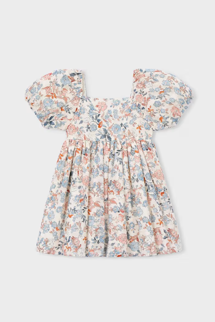 Puff Sleeve Floral Dress