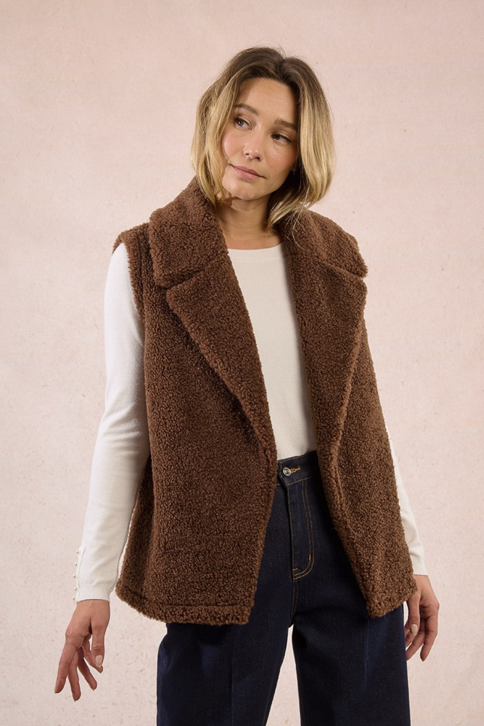 Faux Sheepskin Vest