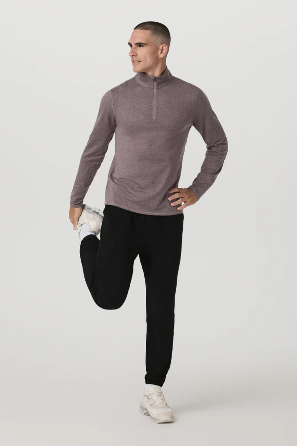 Ponto Half Zip Mock Neck