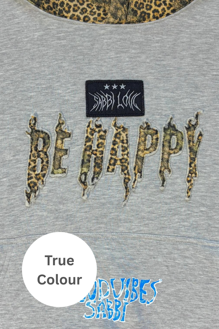 SABBI THE BE HAPPY LEOPARD HOODIE