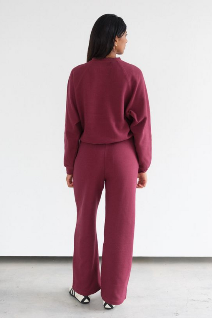 Waffle Wide Leg Pant
