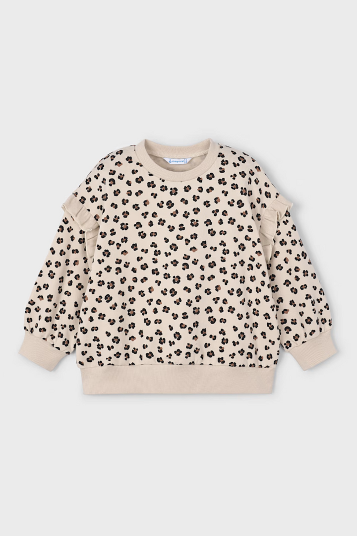 Ruffle sleeve pullover
