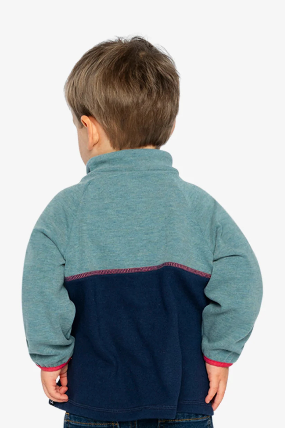Deux Par Deux Zip Mock Neck Top