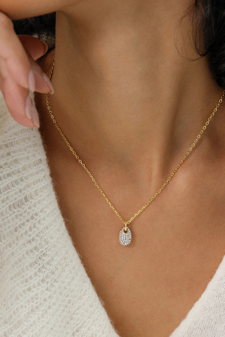 Hillberg &amp; Berk Dancing Queen Sparkle Pebble Charm Necklace