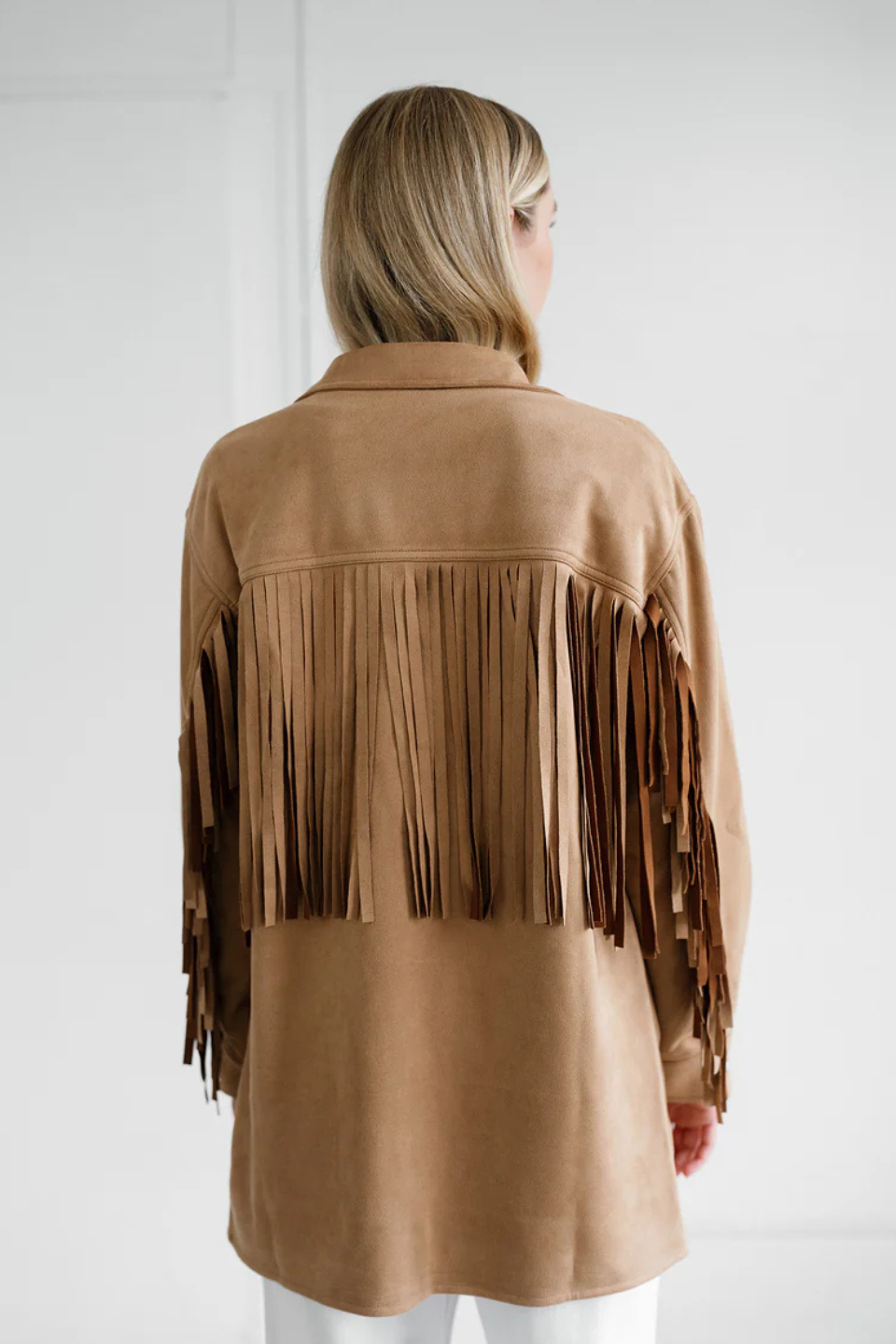 Brunette The Label Suede Fringe Jacket Brunette