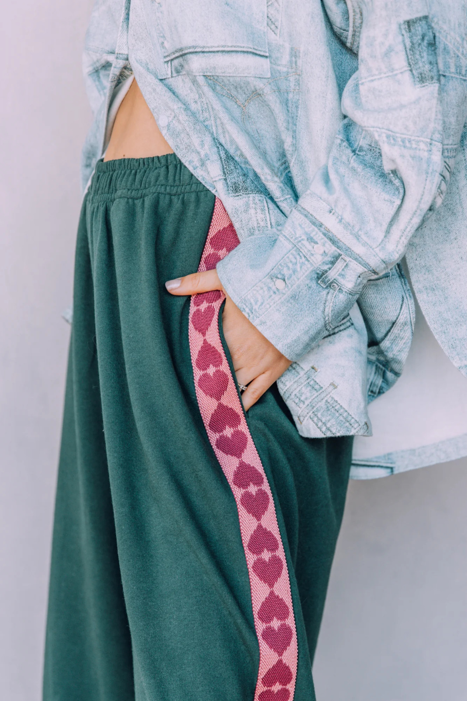 SABBI THE RAVING HEARTS PANTS - GREEN