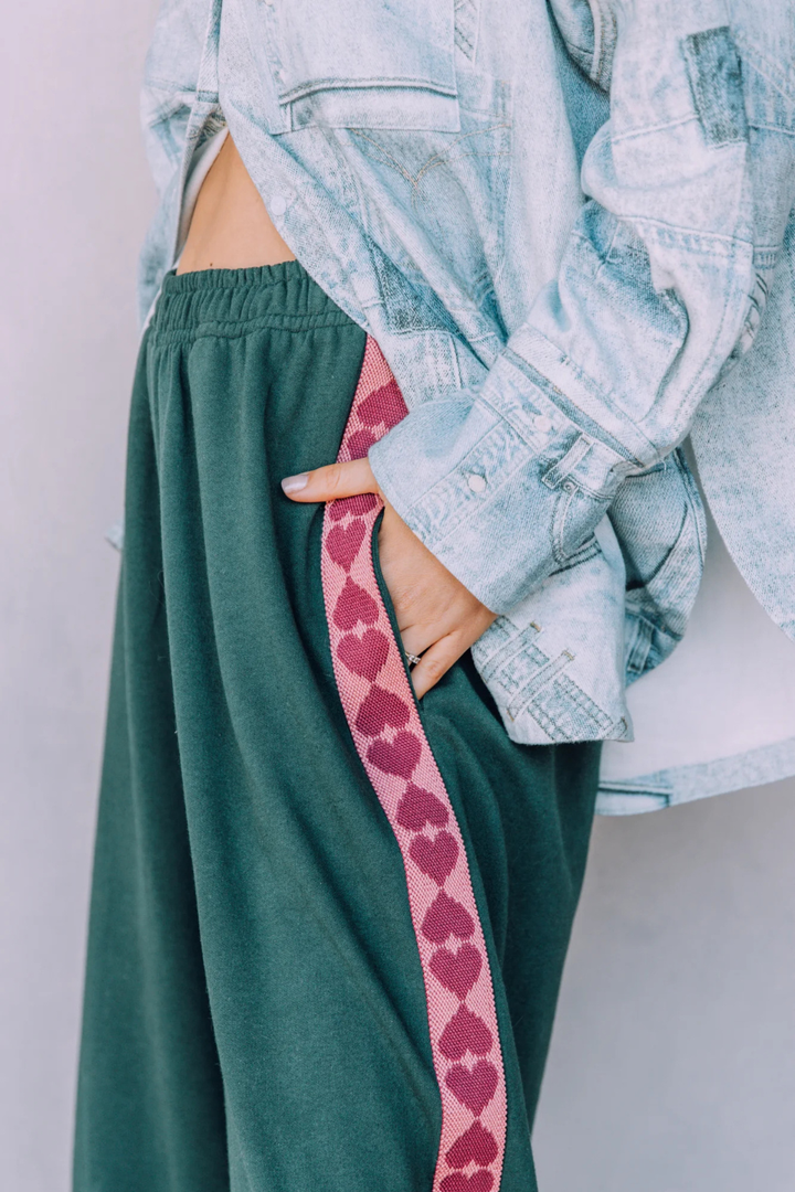 SABBI THE RAVING HEARTS PANTS - GREEN