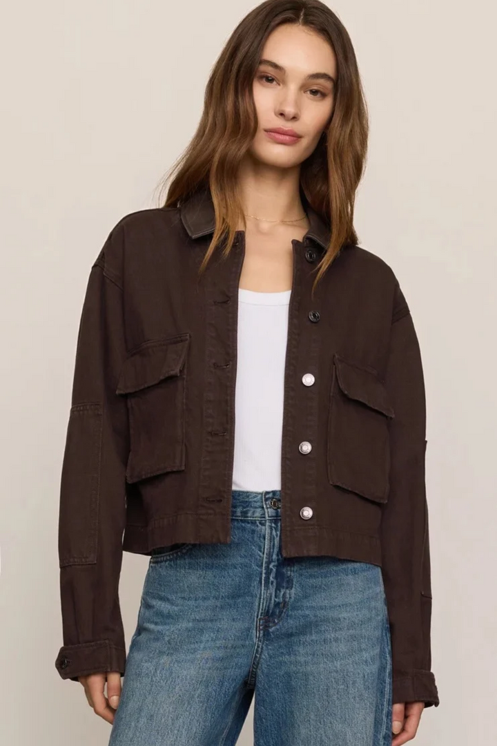 Z Supply Rey Cropped Denim Chore Jacket