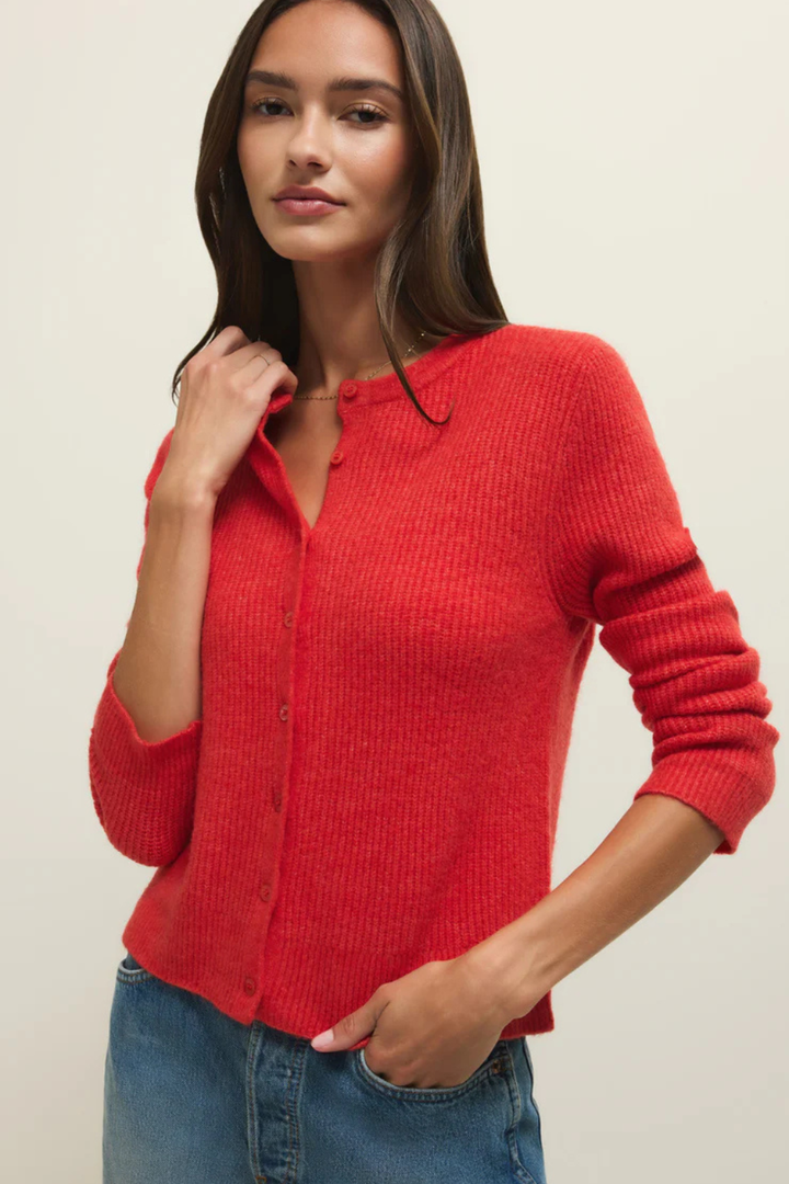 Medina Cozy Rib Cardigan - Hot Peppers Clothing