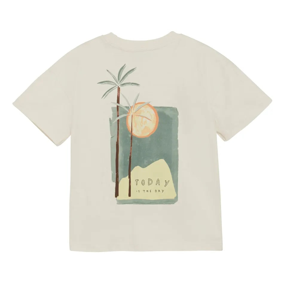 Organic Cotton Essential Egret Palm Tee