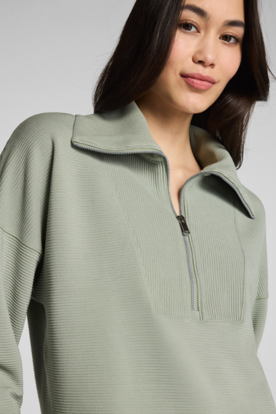 AIRESSENTIALS® FRENCH RIB HALF ZIP