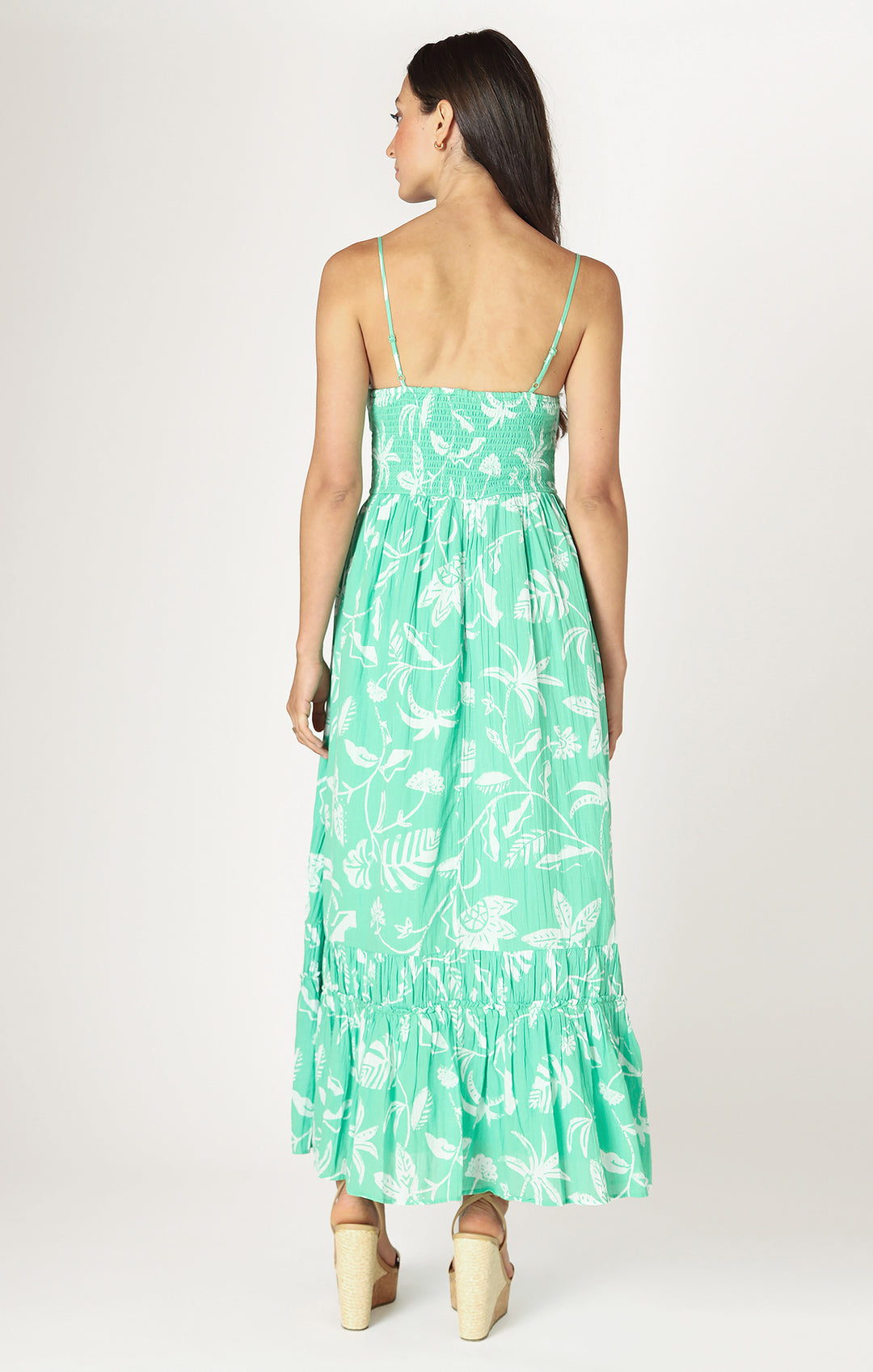 Corset Tiered Maxi Dress