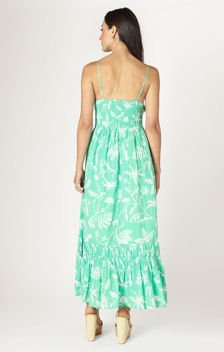 Corset Tiered Maxi Dress