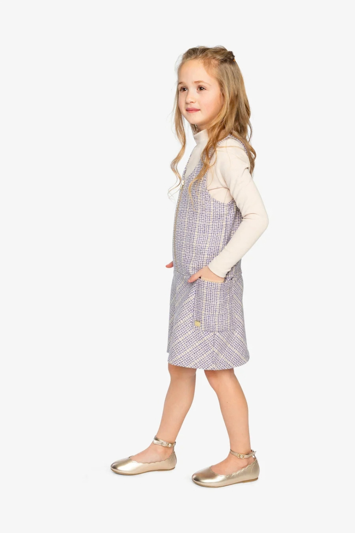 Deux Par Deux Jumper Purple Checkered