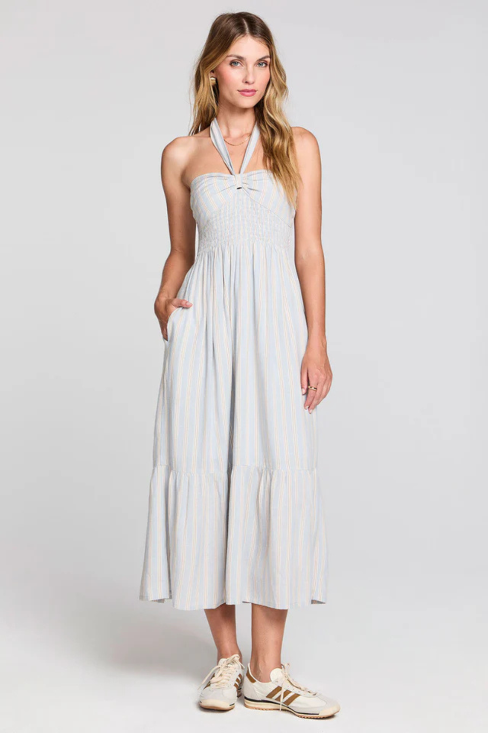 Saltwater Luxe Maesyn Capri Blue Midi Dress Saltwater Luxe