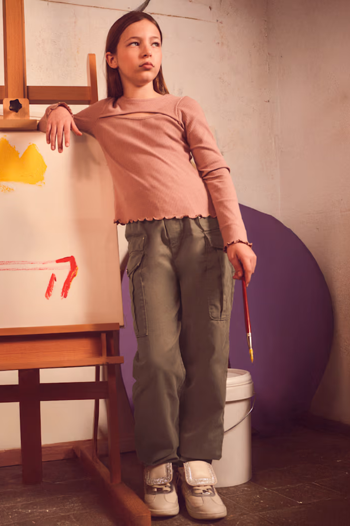 Mayoral Girl Twill Cargo Pants