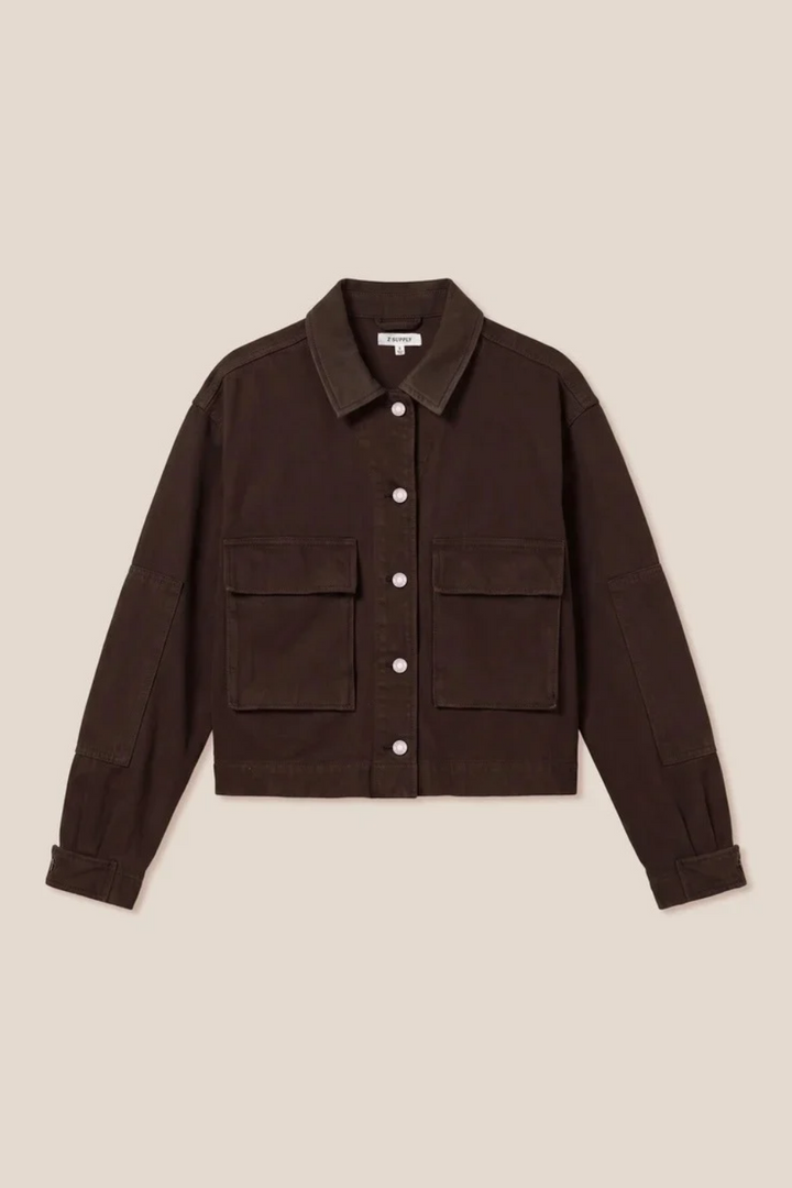 Z Supply Rey Cropped Denim Chore Jacket