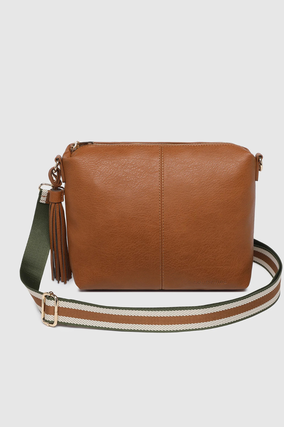 Daisy Stripe Crossbody Bag in Tan