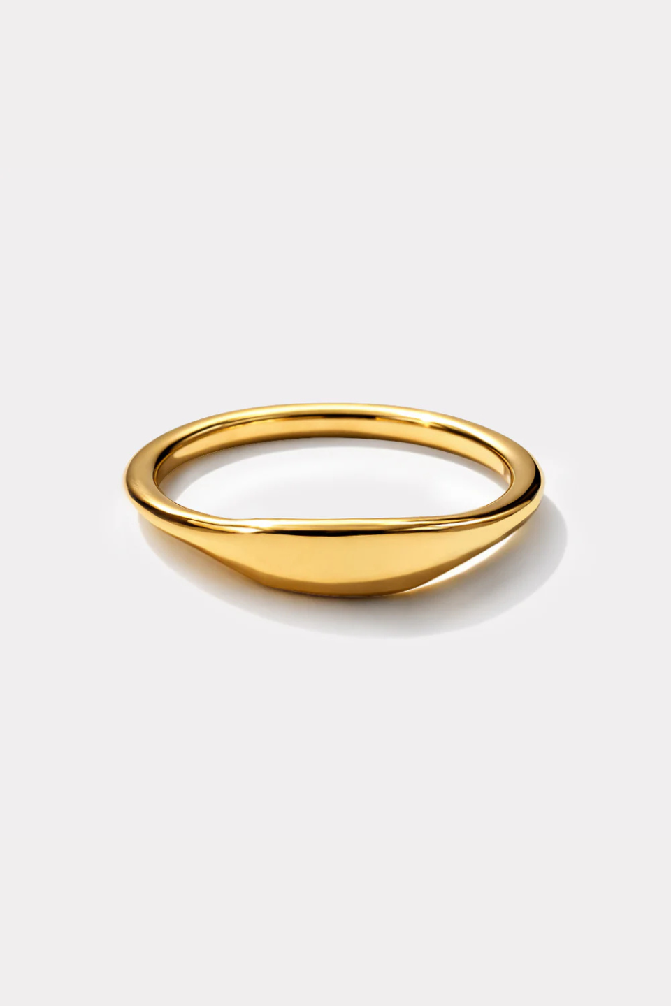 Bizou Minimalist gold-tone stainless steel ring