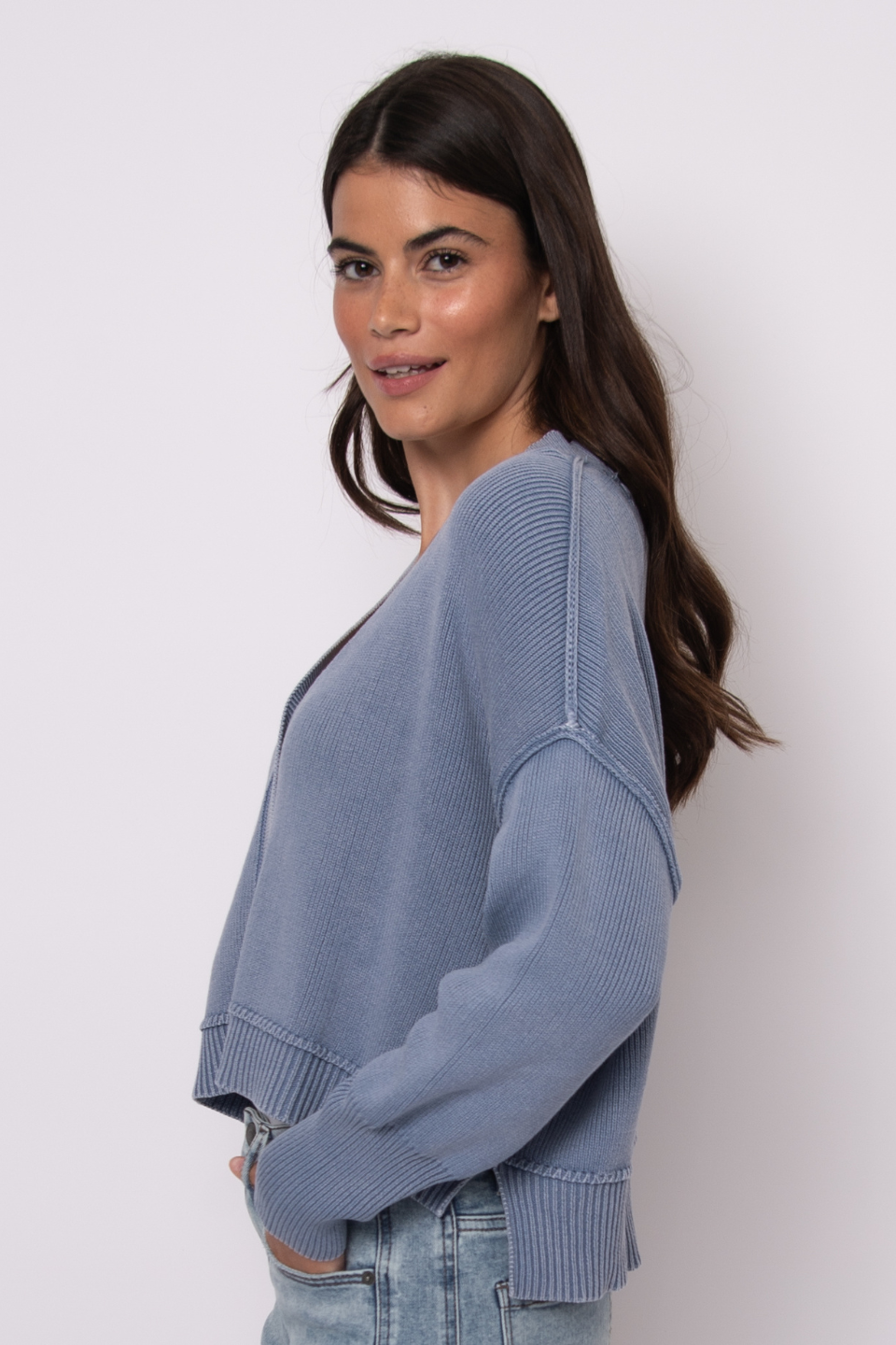 Rd Style Sumire V-Neck Acid Blue Cardigan Rd Style