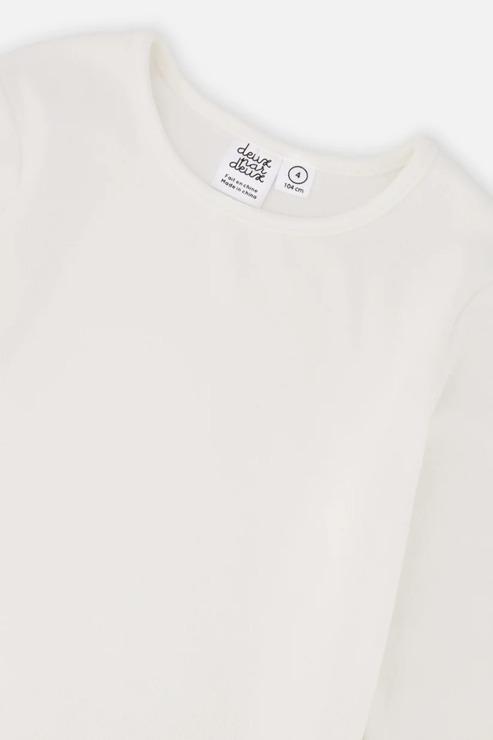 Deux Par Deux Brushed Rib Crew Neck Top