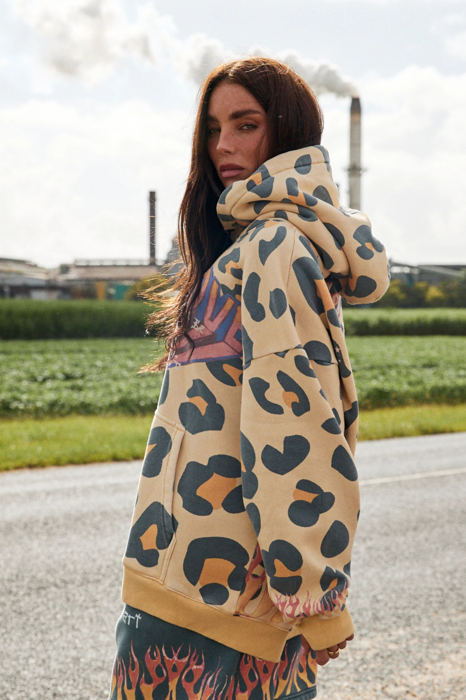 SABBI THE FLAMING LEOPARD HOODIE SABBI