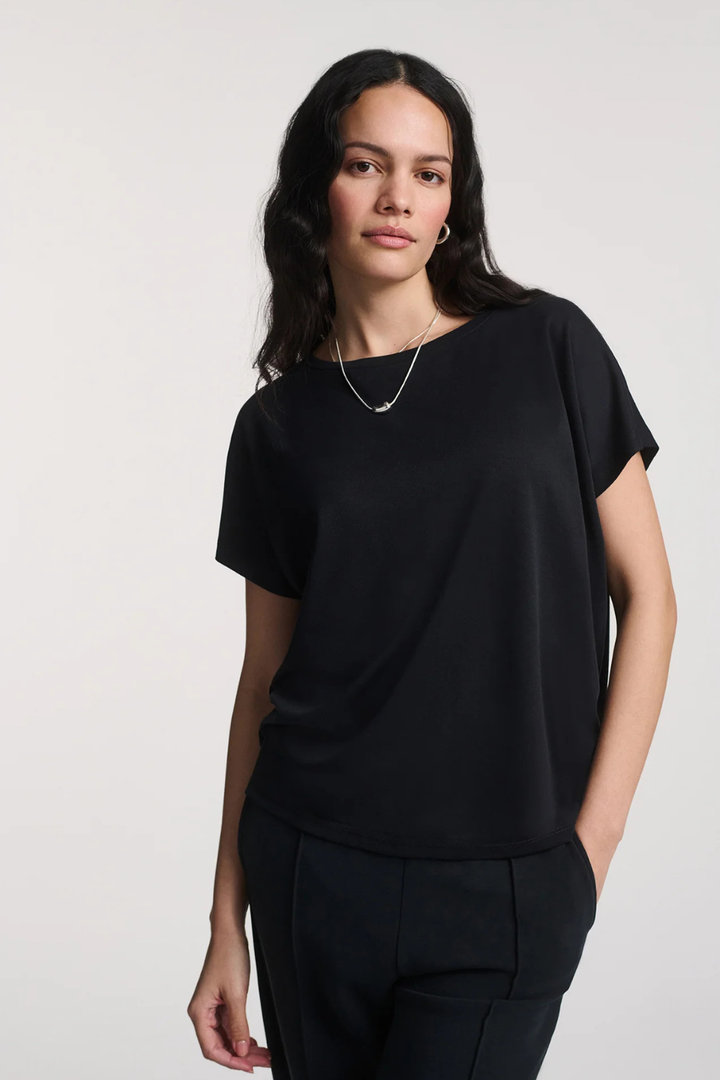 Mavi Luxe Touch TENCEL™ Boat Neck T-Shirt MAVI