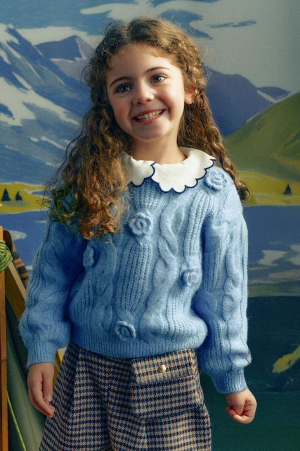 Mayoral Girl Flower Applique Sweater